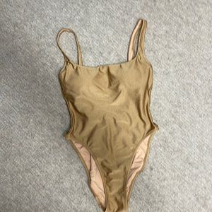 Jcrew gold one piece nwt
